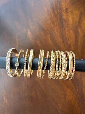 Costume jewelry stacking rings